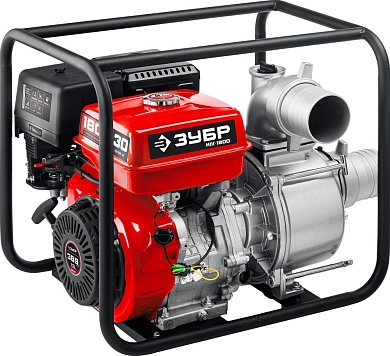 Мотопомпа бензиновая, для грязной воды МПГ-1800 (9.6 кВт, 1800 л/мин, патрубки 100 мм, кор.) ЗУБР