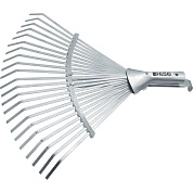 Грабли веерные стальные, 300-480 мм, 22 плоск. зуба, оцинк.,раздвижные, б/черенка (617675) PALISAD