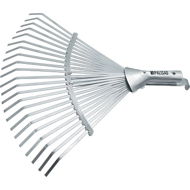 Грабли веерные стальные, 300-480 мм, 22 плоск. зуба, оцинк.,раздвижные, б/черенка (617675) PALISAD