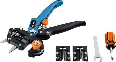 Секатор прививочный, 210 мм, закаленные лезвия, нейлоновые рукоятки, PROLine P-88 (423488) GRINDA