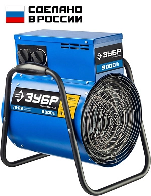 Пушка тепловая электрическая ТП-П9 "Профессионал" (9 кВт, 820 м3/ч, 380 В) ЗУБР