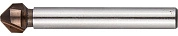 Зенкер ЗУБР "ЭКСПЕРТ" конусный с 3-я реж. кром.ст.P6M5 с Co покрыт.d 6,3х45 мм, цилиндр хвост.d 5мм,