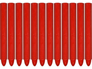 Мелки восковые разметочные, красные (12шт.)(YT-69932) YATO