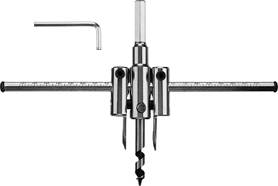 Сверло по дереву (балеринка) d=40-200мм, двухрезцовое "МАСТЕР" (29440-200) ЗУБР