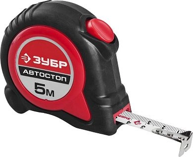 Рулетка 5м / 19мм ударостойкий обрез. корп. "АВТОСТОП" (34052-05-19) ЗУБР
