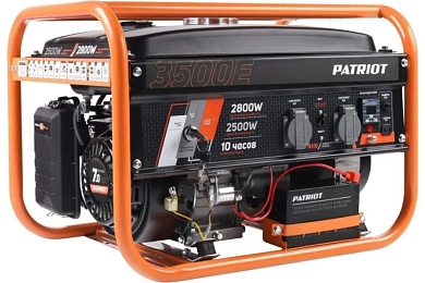 Генератор бензиновый GRS 3500E (2,8 кВт 220В 15,0л розетка 2х220/12В) PATRIOT / OPTIMA