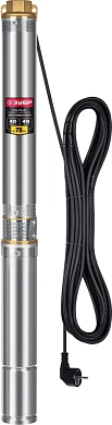 Насос скважинный, центробежный, для чистой воды, напор 40м, 550Вт, 45 л/мин (НСЦ-75-40) ЗУБР