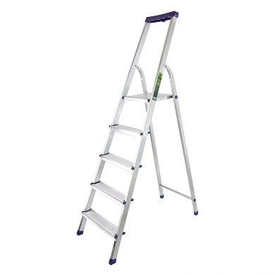 Лестница-стремянка алюмин. с орг. "УНИВЕРСАЛ", 5 ступ, 1750мм, слож.1750х455х90мм, (97895) СИБРТЕХ