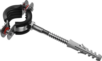 Хомут трубный с гайкой, оцинк., комплект шпилька и дюбель 3/4", 1шт.. (37866-25-29) ЗУБР