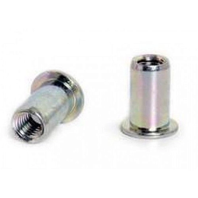 Заклепка с внутренней резьбой  М5х0,8мм L15,5мм (цилиндрический бортик, сталь)(AK LM5-L) PROWIN