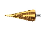 Сверло ступенчатое 4-39 мм, 14 ступеней, винтовая спираль (29658-4-39-14) URAGAN