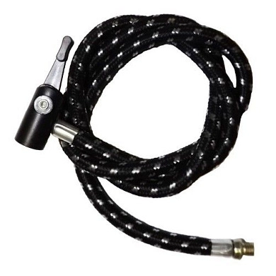 Шланг резиновый армированный, 1 м, с фитингами, для автомобильного насоса (HD-7355) H-D