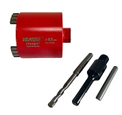 Коронка алмазная сегментная (подрозетник) 82мм, в сборе "Стандарт" (KL0145-82/62) KLASSE