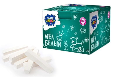 Мелки белые, квадратные (100 шт.) MAZARI