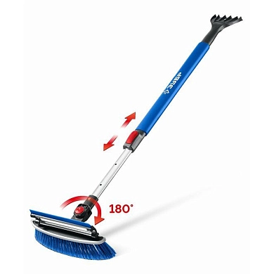 Щетка телескопич. 1310 мм, с поворот. головой и водосгоном от снега (61063) ЗУБР