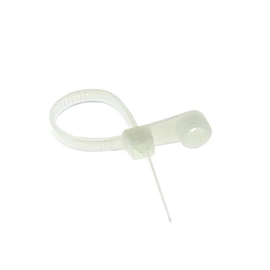 Хомут нейлоновый с отверстием для крепления кабеля 3,6х200 белый (100шт)plc-c-o-3.6x200 EKF PROxima