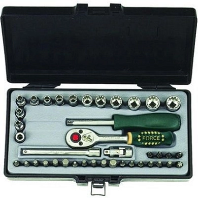 Набор бит и головок 1/4" 4-14мм 41предм. (2405Q) FORCE