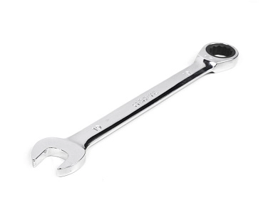 Ключ комбинированный с трещ., 19х19мм, хром.покр. (104959) HORTZ