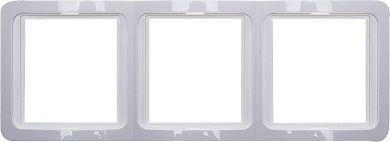 Панель "ГАММА" накладная, вертикальная, цвет светло-серый металлик, 2 гнезда (SV-54147-SM) СВЕТОЗАР