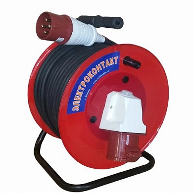 Удлинитель на катушке 40м (КГ 4х2,5мм2, 32А, IP20, 220В, мет. кат) (38255)