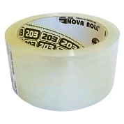 Лента клеящая упаковочная (скотч) 48мм/66м, прозрачная (0120-5340) Novaroll