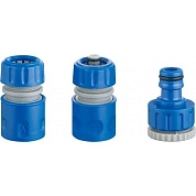 Адаптеры для шлангов поливочных, набор 3 предмета 1/2" на КАРТОНКЕ (HD-G1808) H-D