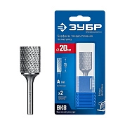 Борфреза цилиндр. с гладким торцом, 20х25х70 мм, тип А, хв-к 6 мм "ПРОФЕССИОНАЛ" (28800-20-25) ЗУБР
