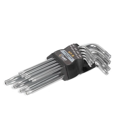 Набор ключей TORX КТ-9 (Т10-Т50)  (79202) КВТ