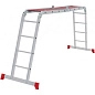 Лестница-трансформер алюм. шарнир. с помостом NV2330 (4х4 ступ. 219/452см, 17.0кг) Новая Высота фото7