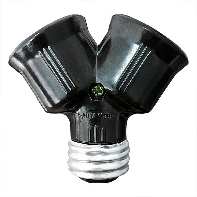 Переходник Е27/2хЕ27 пластик (72026) ETP