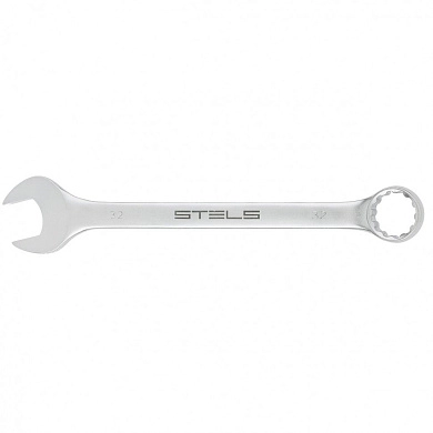 Ключ комбинированный, 32 мм, CrV, матовый хром (15219) STELS