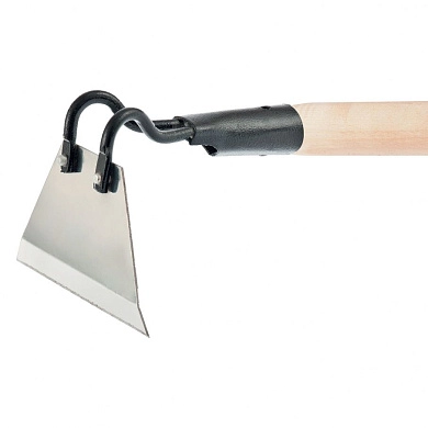 Мотыга усиленная, нержавеющая сталь, 150х90х1325 мм, деревянный черенок (62288) СИБРТЕХ