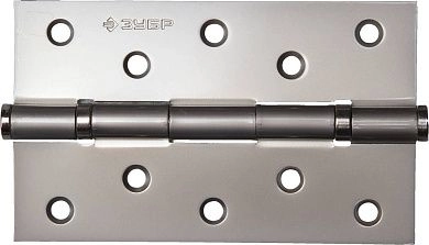 Петля универсальная ЗУБР "ЭКСПЕРТ", 2 подшипника, цвет мат. никель (PN), с крепежом, 125х75х2,5мм, 2