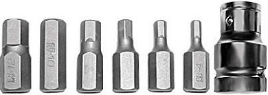 Набор бит 6-гранных HEX, 7 шт. CrV (F_57807) FIT