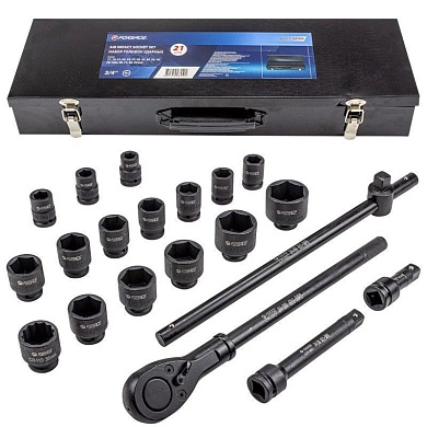 Набор головок ударн. 3/4", 21пр., (6гр.)(F-6213-5MPB) Forsage