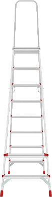 Лестница-стремянка алюм. профес. с площадкой NV3130 (8 ступ. 176/252см, 9.2кг) Новая высота