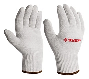Перчатки ОПТИМА, L-XL, х/б перчатки без покрытия, 10 класс (11445-XL) ЗУБР