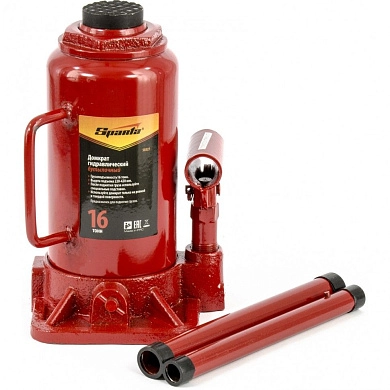 Домкрат гидравлический бутылочный, 16т, h подъема 220-420мм (50327) SPARTA