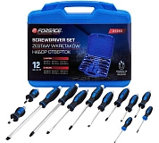 Набор отверток силовых магнитных ударных, 12пр. (F-21310) FORSAGE