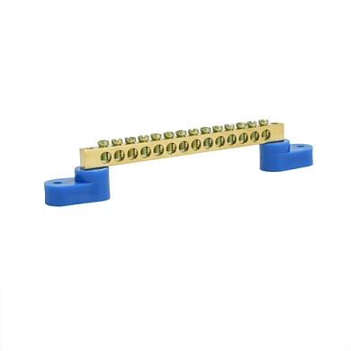 Шина N нулевая на двух угловых изоляторах 14 отверстий ETP