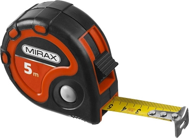 Рулетка 5м / 25мм двухкомпонентный пласт. корп. "RX-3" (34013-05-25) MIRAX