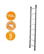 Лестница односекционная алюмин. приставная индустр. NV5210 (8 ступ. 224см, 4кг) Новая Высота