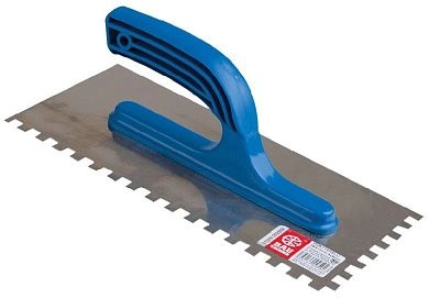 Гладилка нерж. зубчат. 130х280мм, зуб 10мм, пласт. рук. (01200-202810) BAUWELT