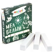 Мелки белые, квадратные (6 шт.) MAZARI