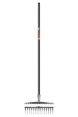 Грабли с нержавеющим покрытием, витой зуб, 14 зубьев с черенком (0531) FINLAND