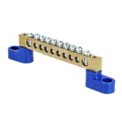 Шина 0 N (6х9мм) 10 отверстий латунь 2 изолятора EKF PROxima