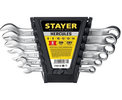 Набор ключей комбинированных 6-14мм, 6пр. "HERCULES" (27085-H6_z01) STAYER