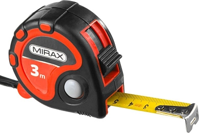 Рулетка 3м / 16мм двухкомпонентный пласт. корп. "RX-3" (34013-03-16) MIRAX