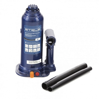 Домкрат гидравлический бутылочный, 4т, h подъема 188–363мм (51162) STELS