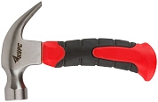Молоток-гвоздодер, укороченный, фиброглассовая обрезиненная ручка 25мм, 225гр. (F_44765) КУРС